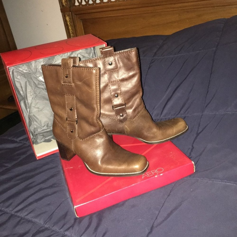 Aerosoles mid-calf leather boots